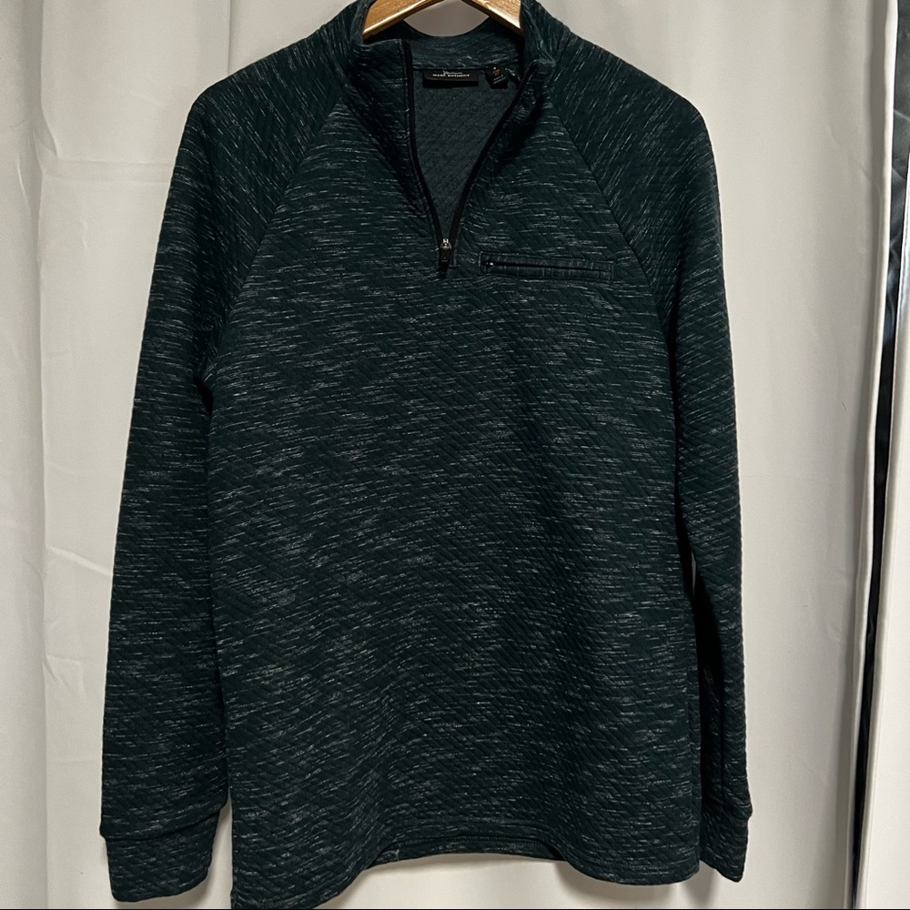 Marc Anthony Men's Navy 1/4 zip Pullover Slim Fit Long Sleeve Sweatshirt…